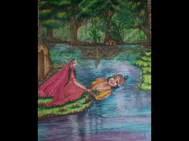 radhakrishna unconditional love #dojismekjaan #radhakrishna #acrylicart #acryliconcanvas #love