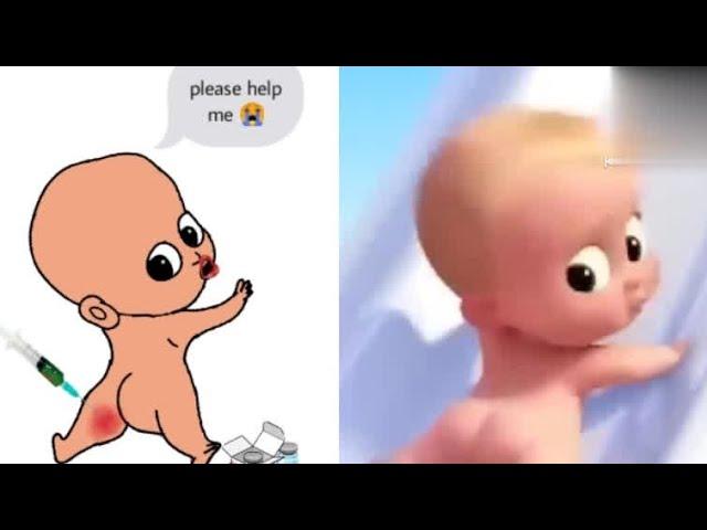 Baby Boss —Funny cartoon drawing memes | crazy art video | #GPR comedy memes