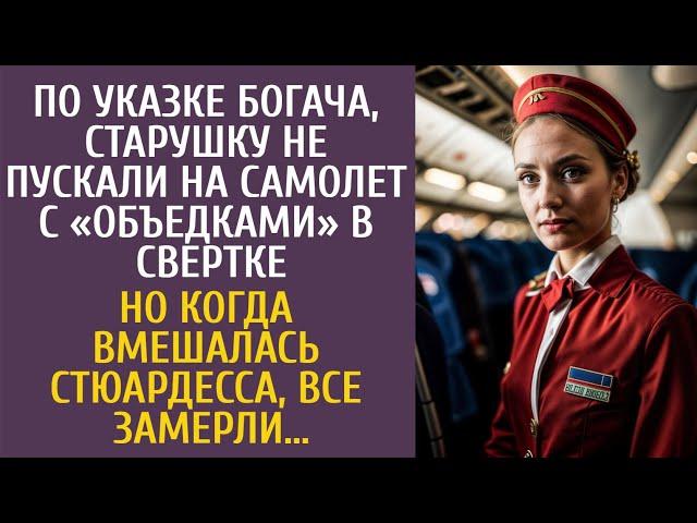 По указке богача, старушку не пускали на самолет с «объедками»… Но когда вмешалась стюардесса…