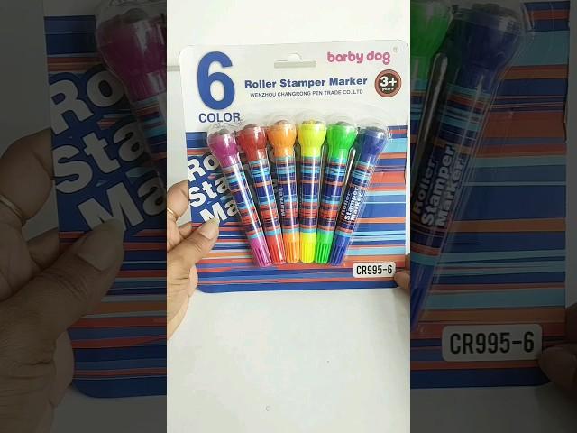 Colourful ROLLER Stamp Markers  #shorts #stationery