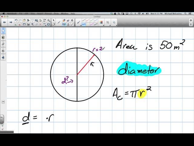 Finding the Diameter of a Circle (Grade 9 Academic Lesson 9.2 2 27 13)