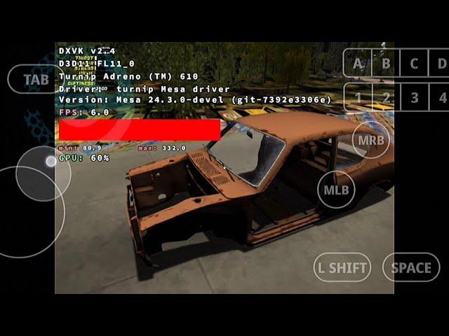 Test My summer car (don't play bug graphics) Winlator 7.1.3b Cmod PROOT v9fix1 Snapdragon 680