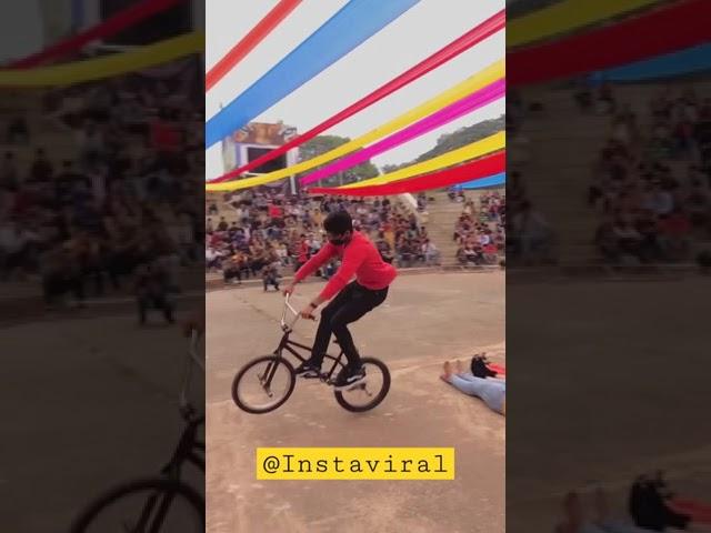 7 girl one cycle cross | Instaviral | #instaviral #stunt