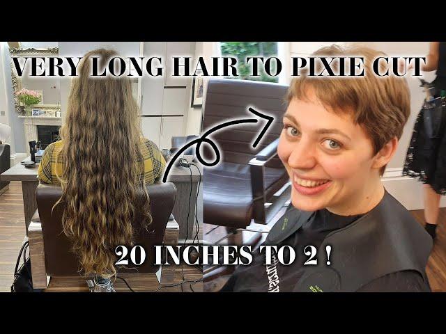 My Long Hair to Short Pixie Transformation!