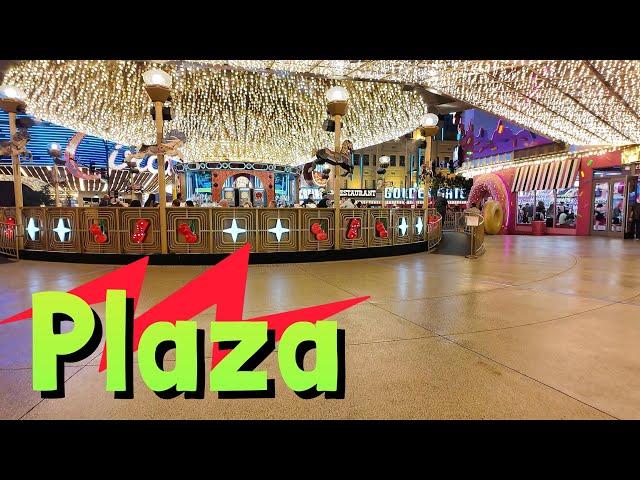 Plaza downtown Las Vegas walk through