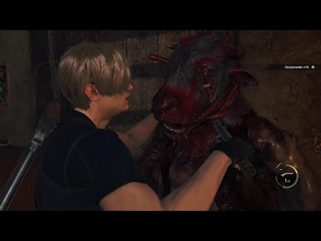 Resident Evil 4 Cabin Fight Aggressive Combat on Hardcore