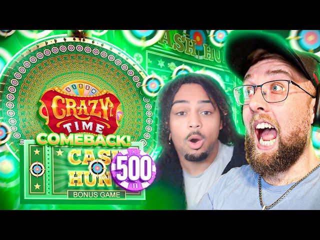 INSANE CASH HUNT COME BACK WIN ON CRAZY TIME!