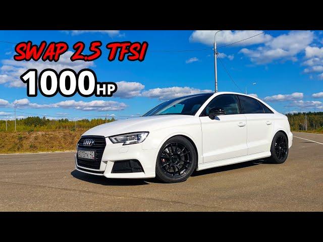 Самая БЫСТРАЯ в России AUDI A3 2.5 TFSI STAGE 4 e85 1000л.с.