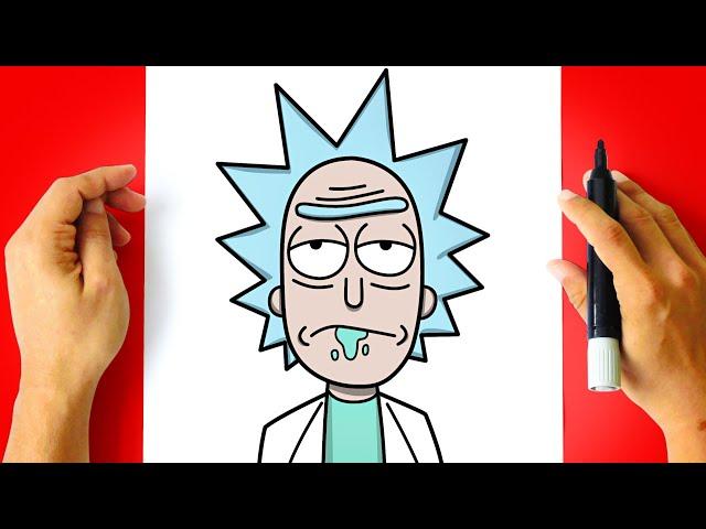 How to DRAW RICK - Rick and Morty