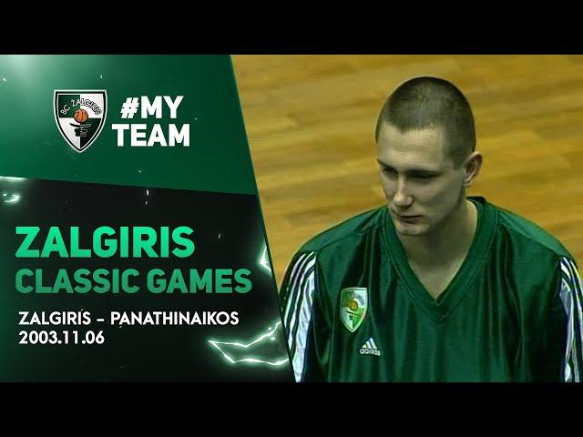 Paulius Jankunas makes his EuroLeague debut against Panathinaikos | 2003-11-06