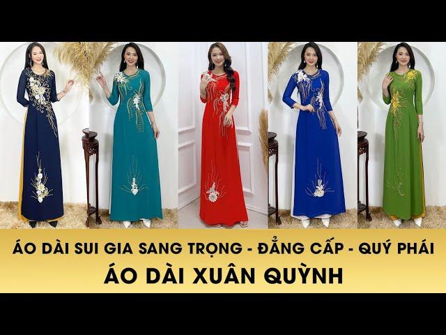  08.7879.2142 Áo Dài Sui Gia Sang Trọng 5 Màu M02 - Áo Dài Xuân Quỳnh