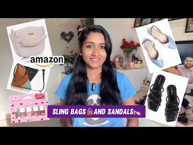 New Sling bags , Sandals  & nail polish from Amazon️ | Kaviya Karun