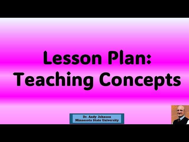 Lesson Plan Formate for Teaching Concepts