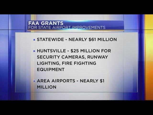 Alabama airports to get nearly $61 million on FAA grants