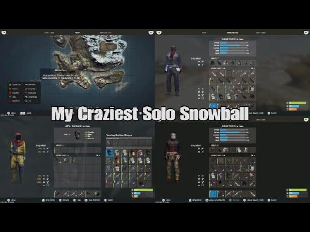 My Craziest Solo Snowball - Rust Console Edition