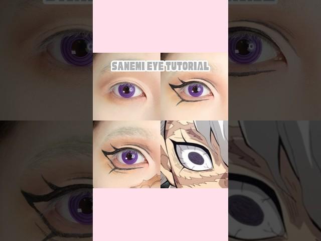 Demon Slayer Sanemi Eye Makeup Tutorial #sanemi #cosplay #eyemakeup #demonslayer  #sweetycon #shorts