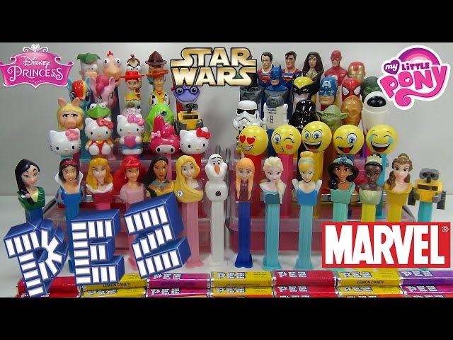 HUGE PEZ Collection Over 55 #PEZ Dispensers Disney Princesses My Little Poney Hello Kitty