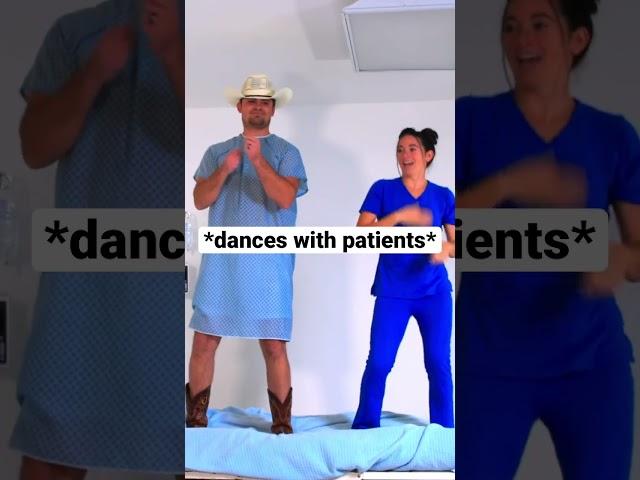 Dancing with patients is the most fun I can have at work! #nursing #dance #dancing #scrubs #patients