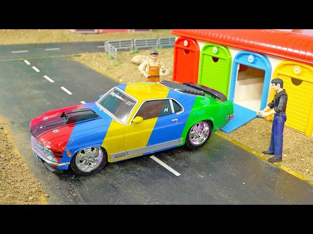 Car Toy Color Change with Garage Play for Kids