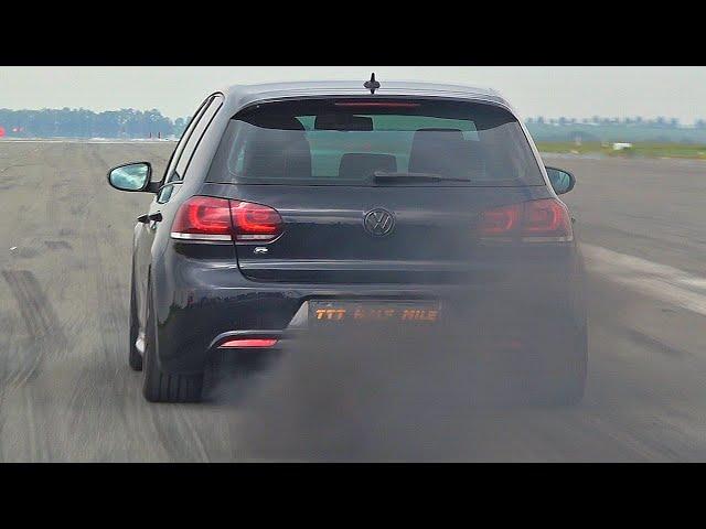 VW Golf 6 R 450HP Tuning - Acceleration & SOUND