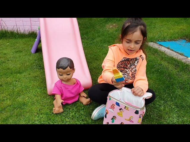 Taking care of Dinosaur - Baby Doll picnic