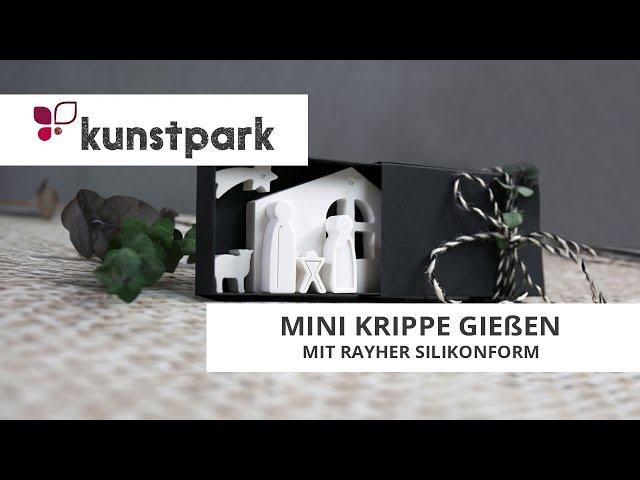 Mini Krippe gießen mit Rayher Silikonform - DIY Anleitung