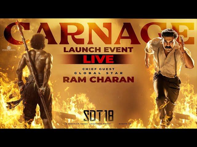 #SDT18 Carnage Launch Event LIVE | #SaiDurghaTej | Aishwarya Lekshmi | Rohith KP | Prime Show Ent