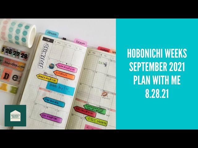 Hobonichi Weeks September 2021 Plan With Me | 8.28.21 | Functional Planning | Architect Destiny