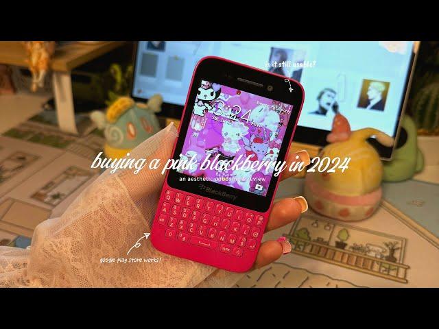 buying a pink blackberry in '24 | an aesthetic unboxing & review