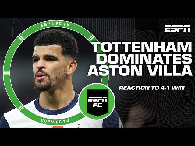 Tottenham DOMINATES Aston Villa + Liverpool 1st in Premier League  | ESPN FC