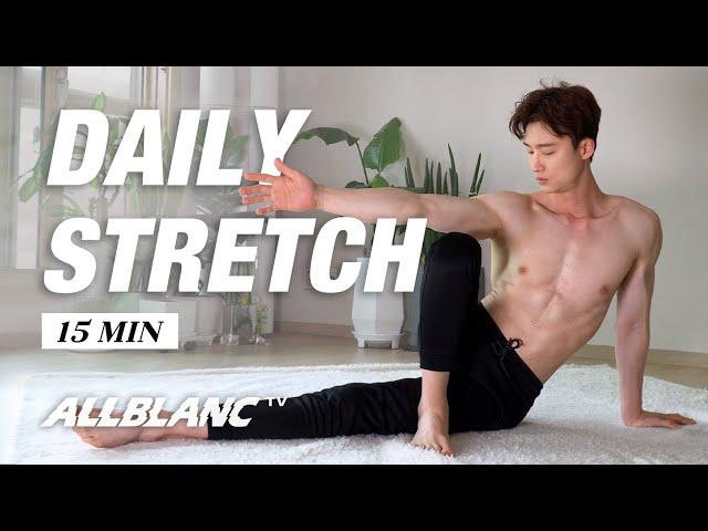 15min Fullbody Daily Stretch (Beginner routine l Flexibility & Mobility - At Home)