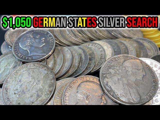 Searching A $1,050 Collection of Older German Silver Coins - Huge Finds (Literally!!)