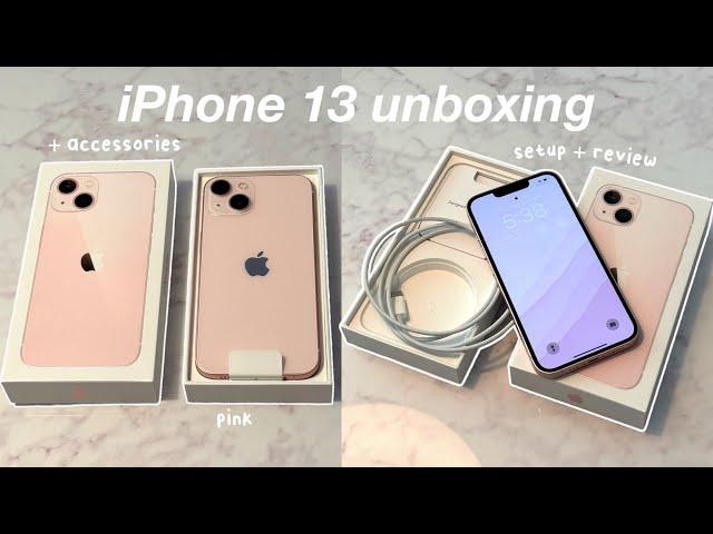 iPhone 13 Pink Unboxing & Review 2024 ️  (128GB) + accessories