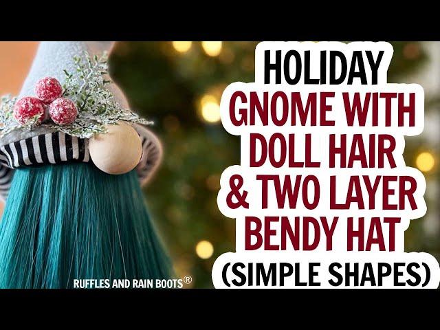 Christmas Gnome with Doll Hair Beard / Gnome Beard Using Doll Hair / Holiday Gnomes DIY / Easy Gnome