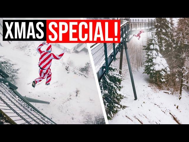 LANDEZONE VERFEHLT! | Hoher SPRUNG in Schneehaufen GEHT SCHIEF! | Weihnachtsspecial 