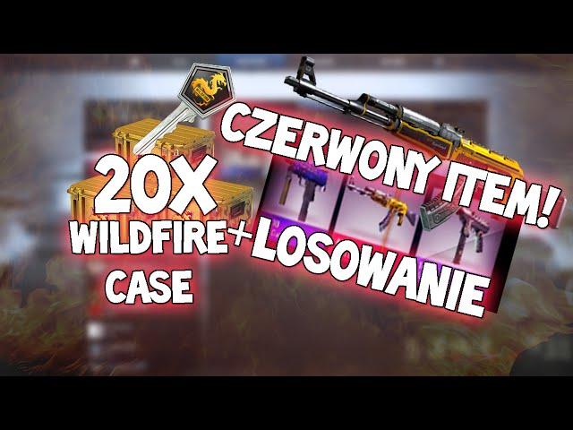 CZERWONY ITEM? LOSOWANIE!! 20X WILDFIRE CASE - CS:GO | CASE OPENING