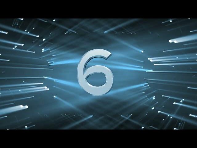 Countdown Animation FX - Blue Background Intro Video Footage - futuristic Numbers counting down