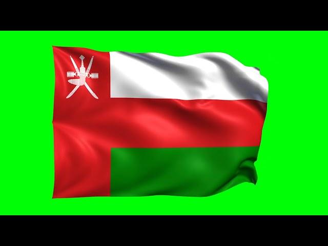 Oman Waving Flag Green Screen Animation | 3D Flag Animation | Royalty-Free
