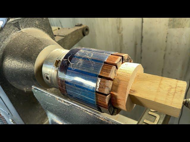 Woodturning - Stunning Hybrid Walnut Candle Holder - From Table Saw to Finish