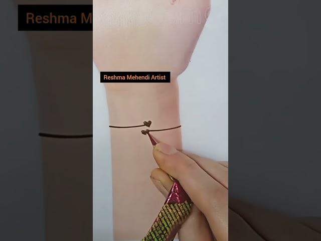 Cute Heart Bracelet Mehendi Design #youtube #bracelet #viral #shorts #short #mehndi