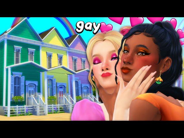 The Sims 4 but every room is a different PRIDE FLAG 