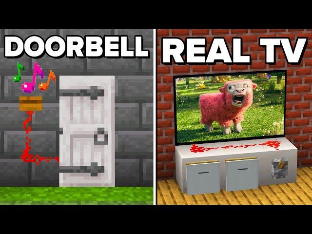 Minecraft: 5 USEFUL Redstone Build Hacks!