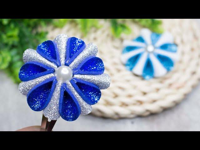 МК Цветы из глиттерного фоамирана СВОИМИ РУКАМИ  Flores de fomi  DIY HANDMADE