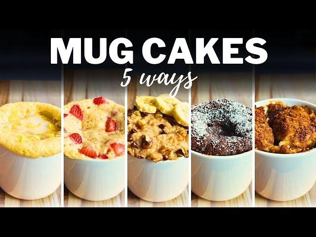 2-Minute MUG CAKES » 5 Flavours for Easy & Delicious Microwave Dessert Recipes