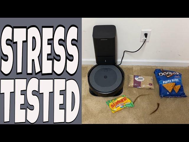 iRobot Roomba i3+ Robot Vacuum - STRESS TEST Can it handle a LARGE MESS? Rice Chips Jelly Beans HAIR