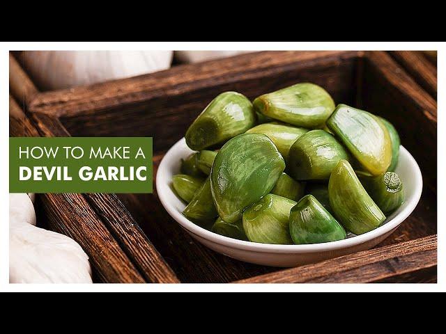 #Satisfying  Devil Green  Garlic authentic secret recipe #easy | 7 days to eat #garlicpickle