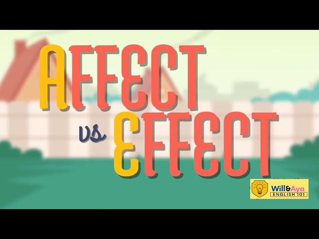 AFFECT vs EFFECT