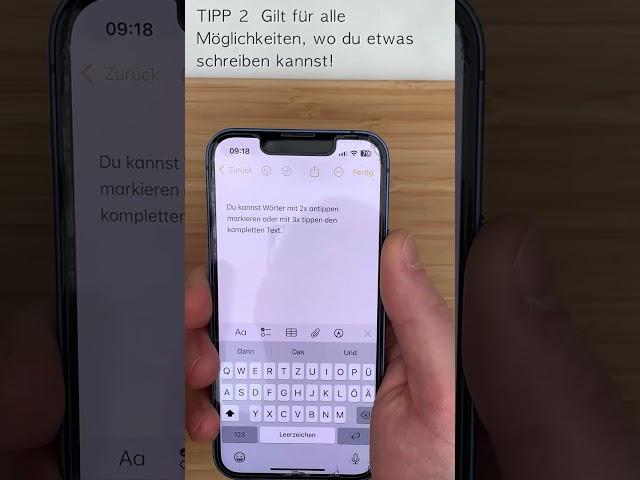Einfache Markierung von Wörtern und Text iPhone Tipps