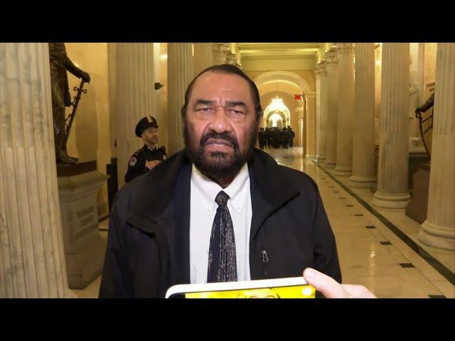 Rep. Al Green speaks after being escorted out of Trump's speech to Congress