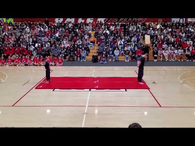 Brothers go straight BEAST MODE on a martial arts demo for their high school